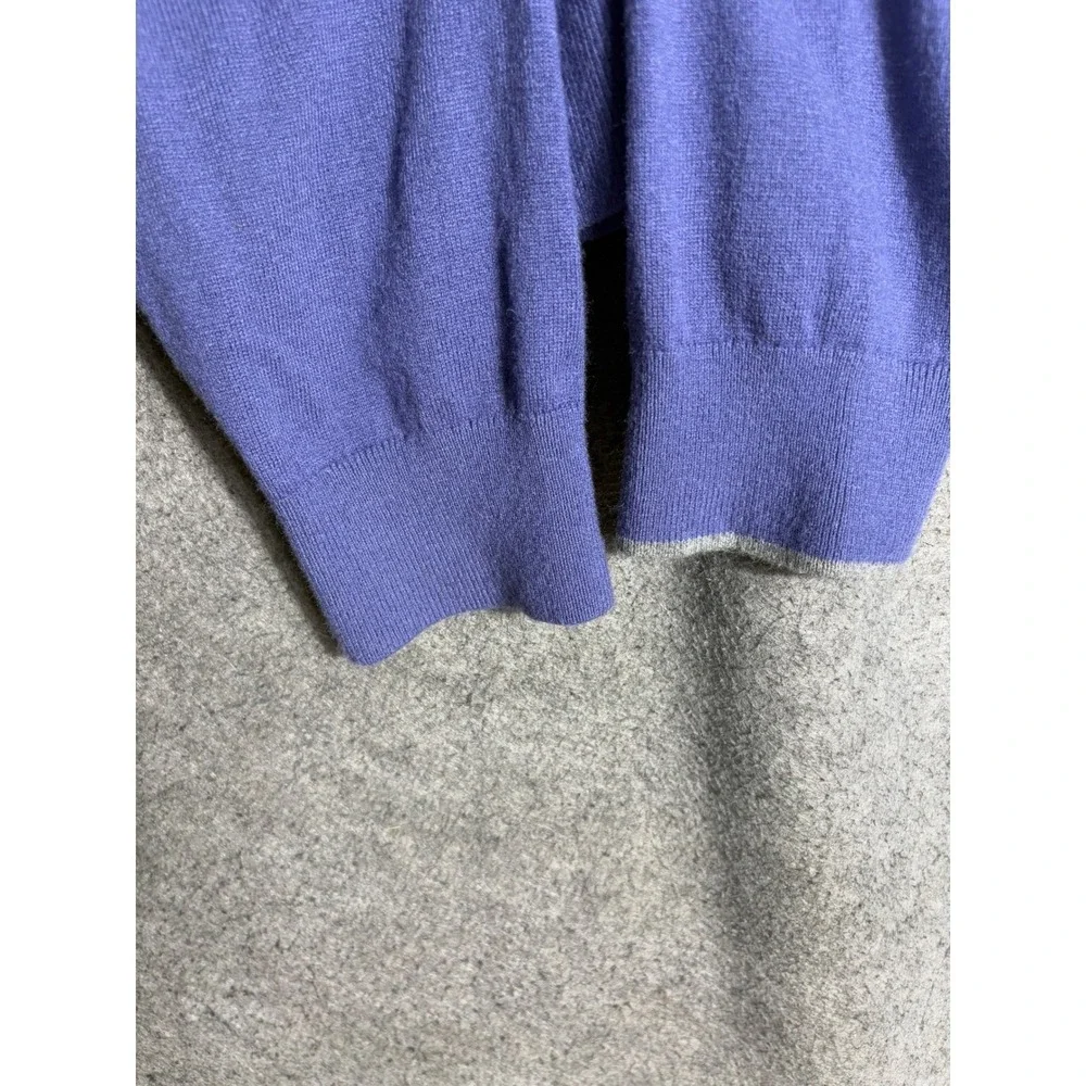 Greyson Mens Purple‎ Merino Wool Blend V-Neck Sweater Size XXL Long Sleeve Knit